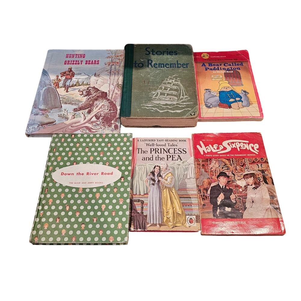 Vintage Kid Book Bundle - 6 Books